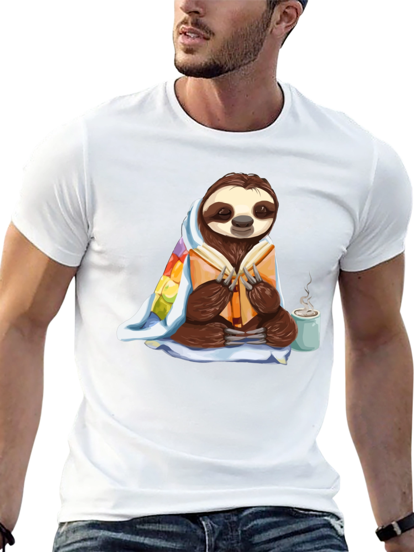 Relaxed Sloth Book Lover T-Shirt