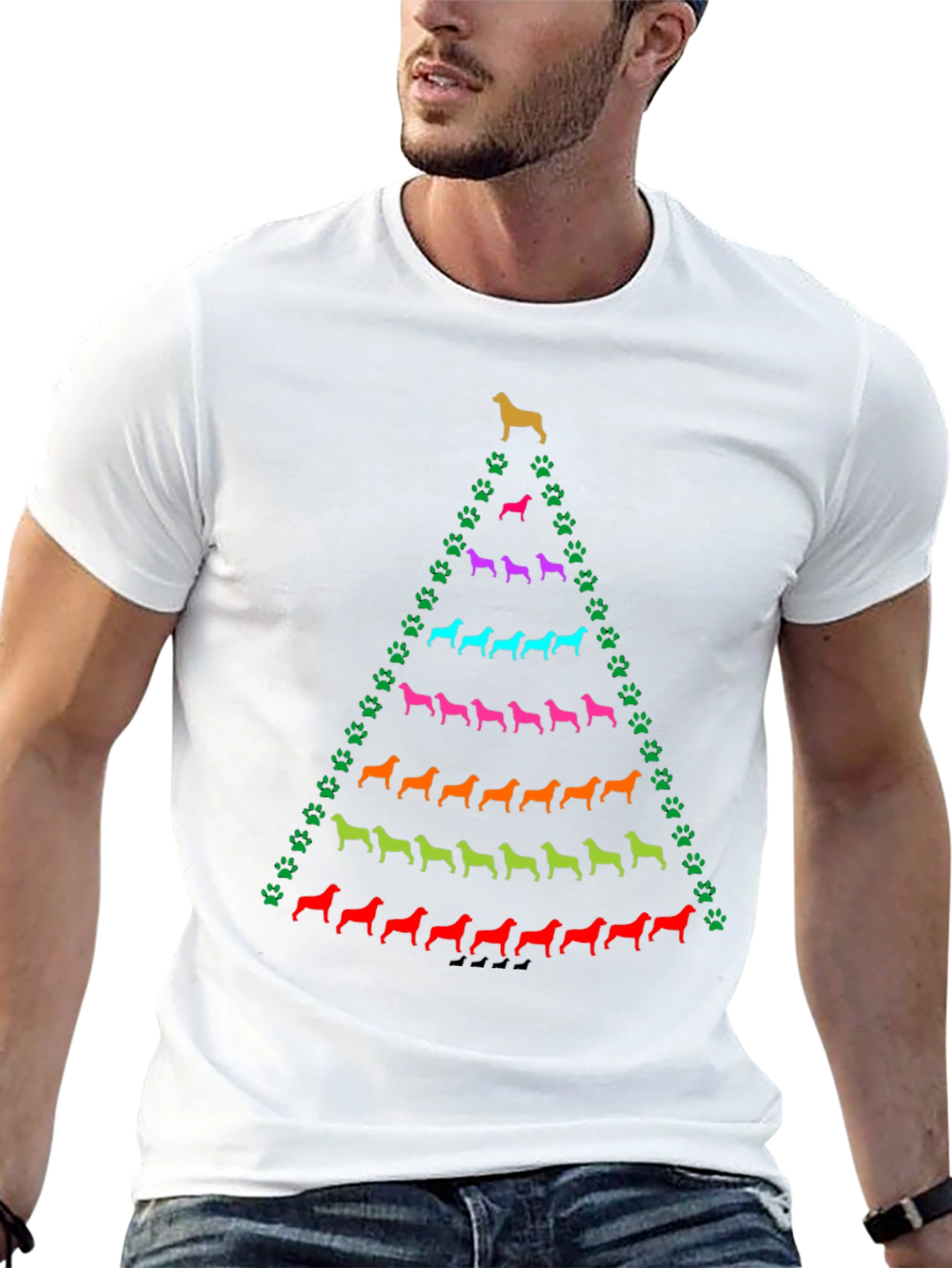 Dog Breed Christmas Tree T-Shirt