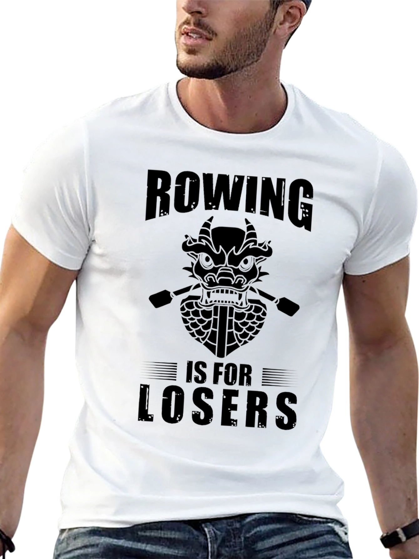 Rowing is for Losers Graphic Tee - Black