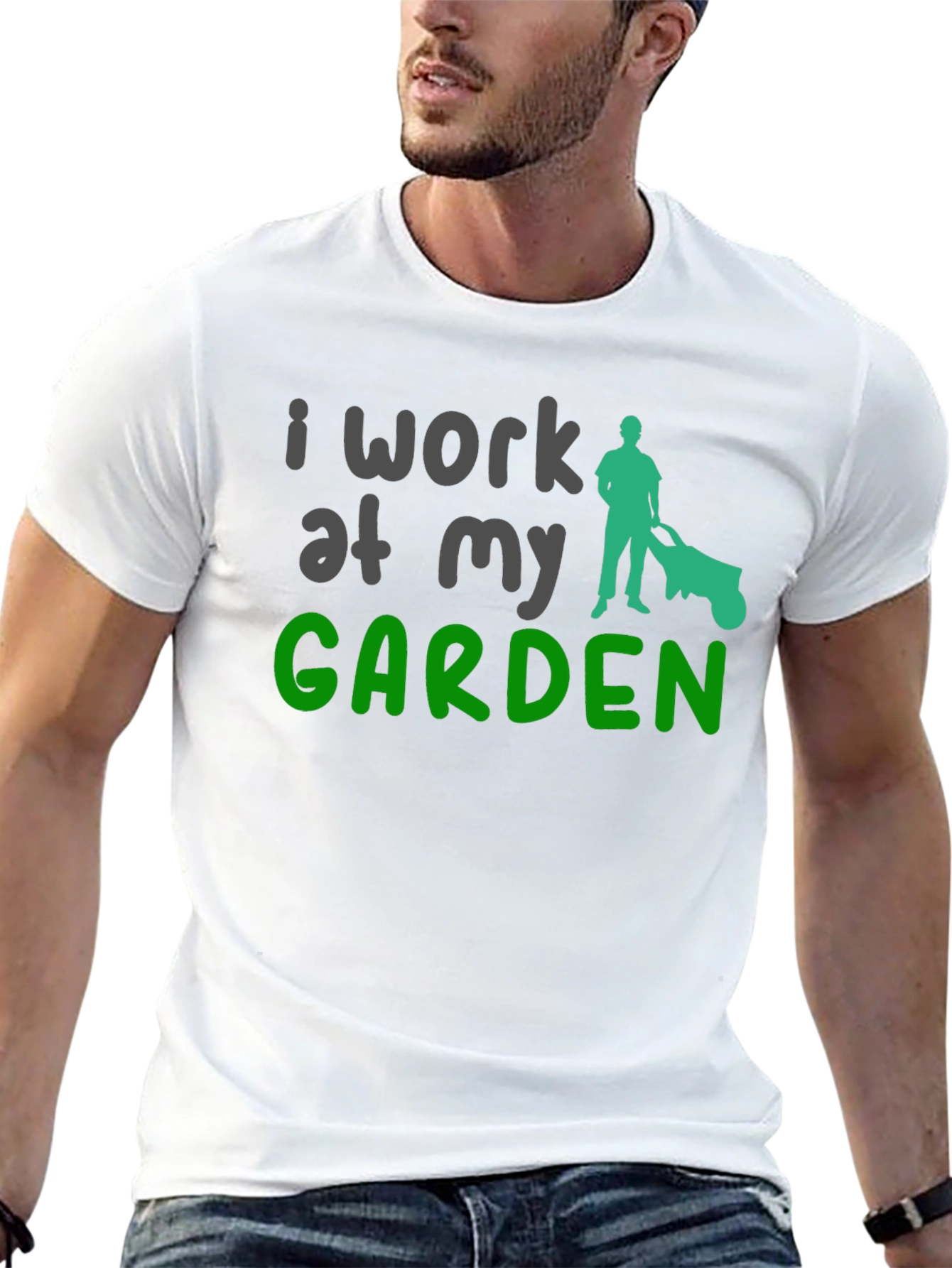 Gardeners Black T-Shirt: I Work At My Garden