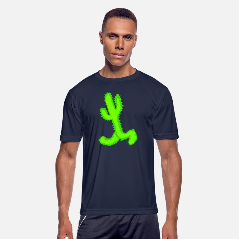 Cacti Desert Man Running Fast Funny Running Funny