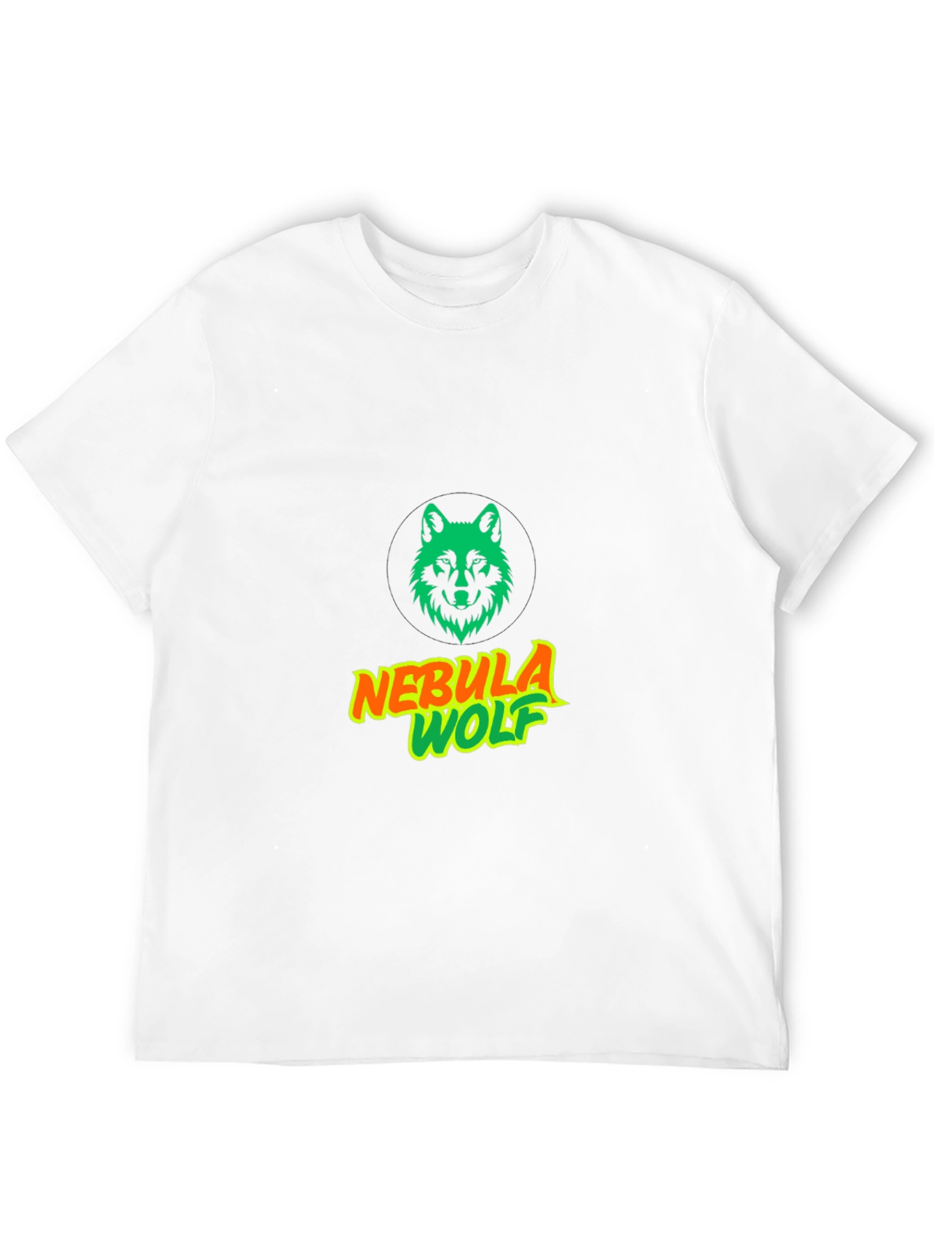 Nebula Wolf Graphic Tee - Modern Black T-Shirt