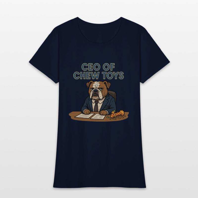 CEO Bulldog Chew Toy Boss Cartoon Design 1