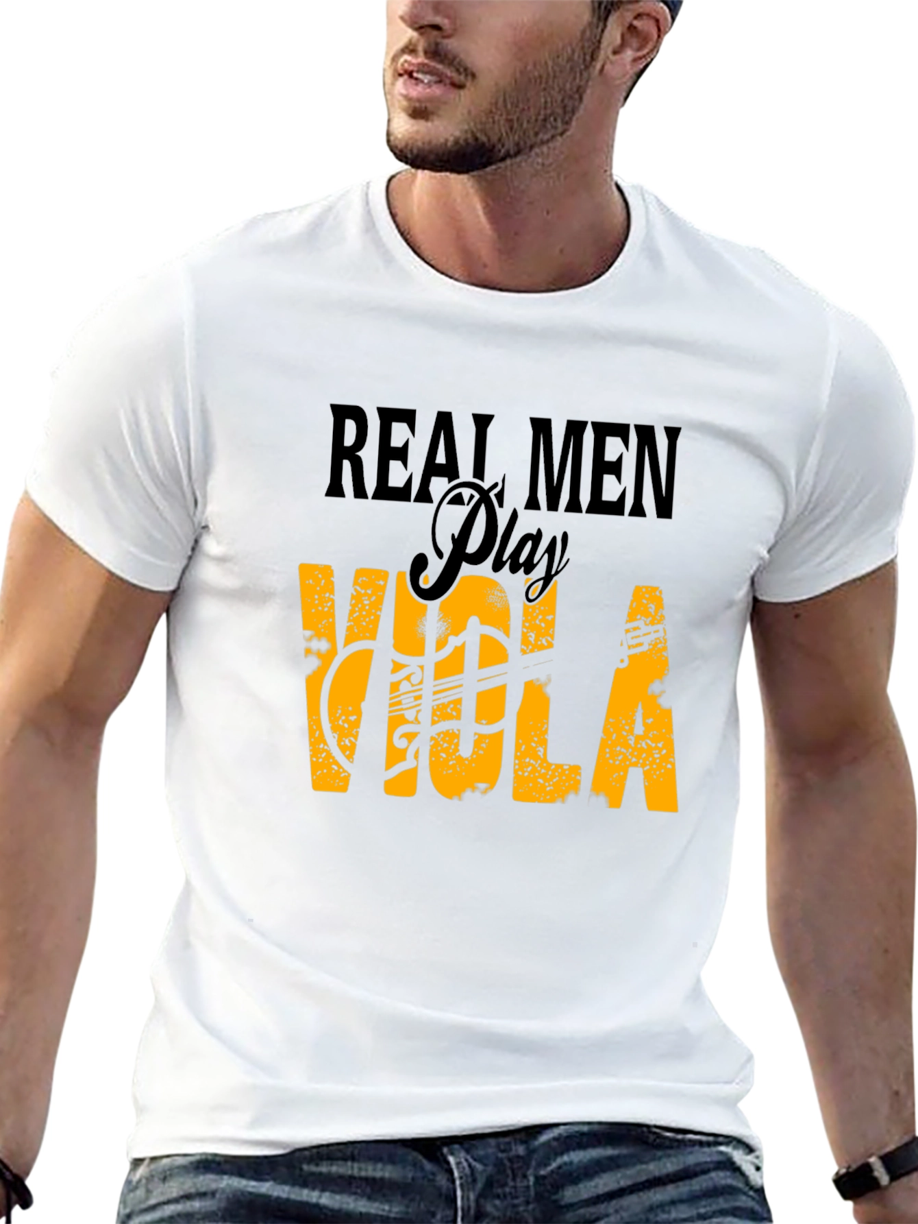 Real Men Play Viola T-Shirt - Musician Tee