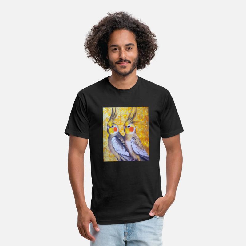Cockatiel Couple Portrait Gustav Klimt Art Style