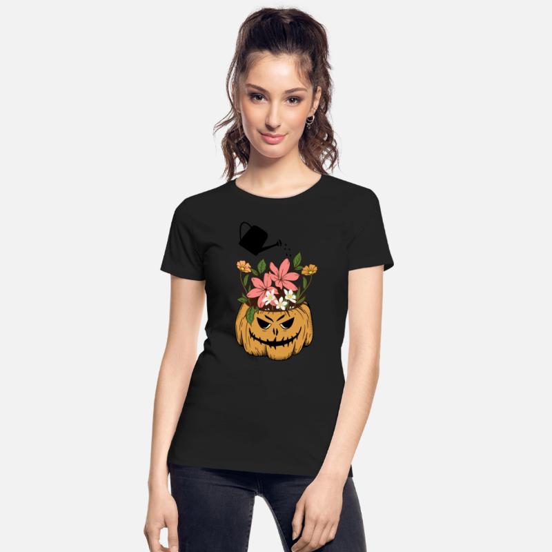 Cute autumn pumpkin with wflowers