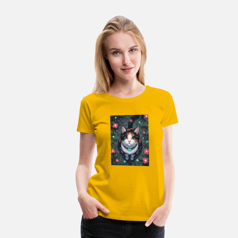Cyber Cat Bloom | Floral Cybernetic Feline