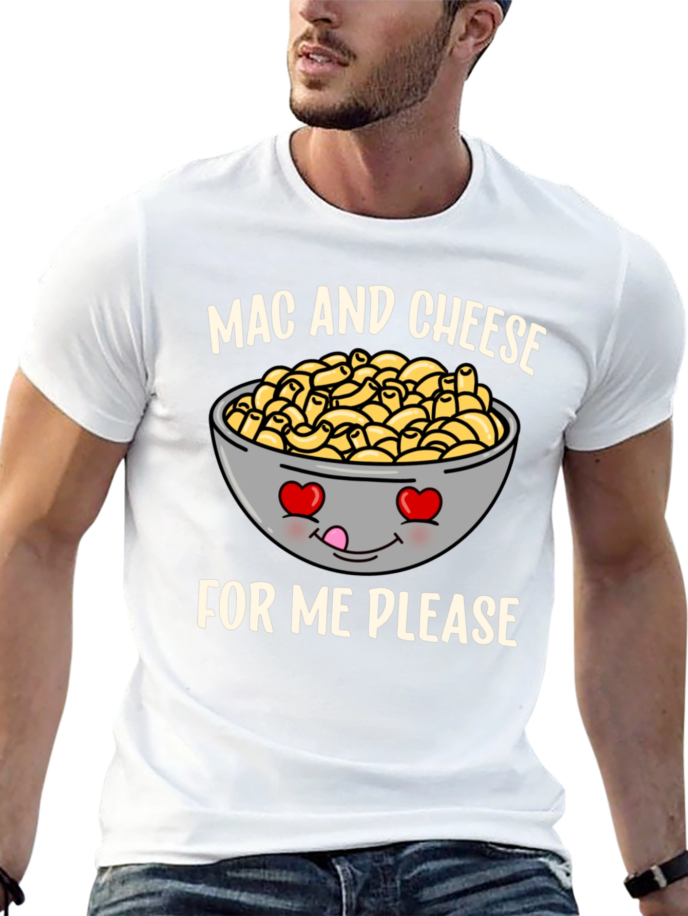 Mac and Cheese Please Funny Graphic T-Shirt