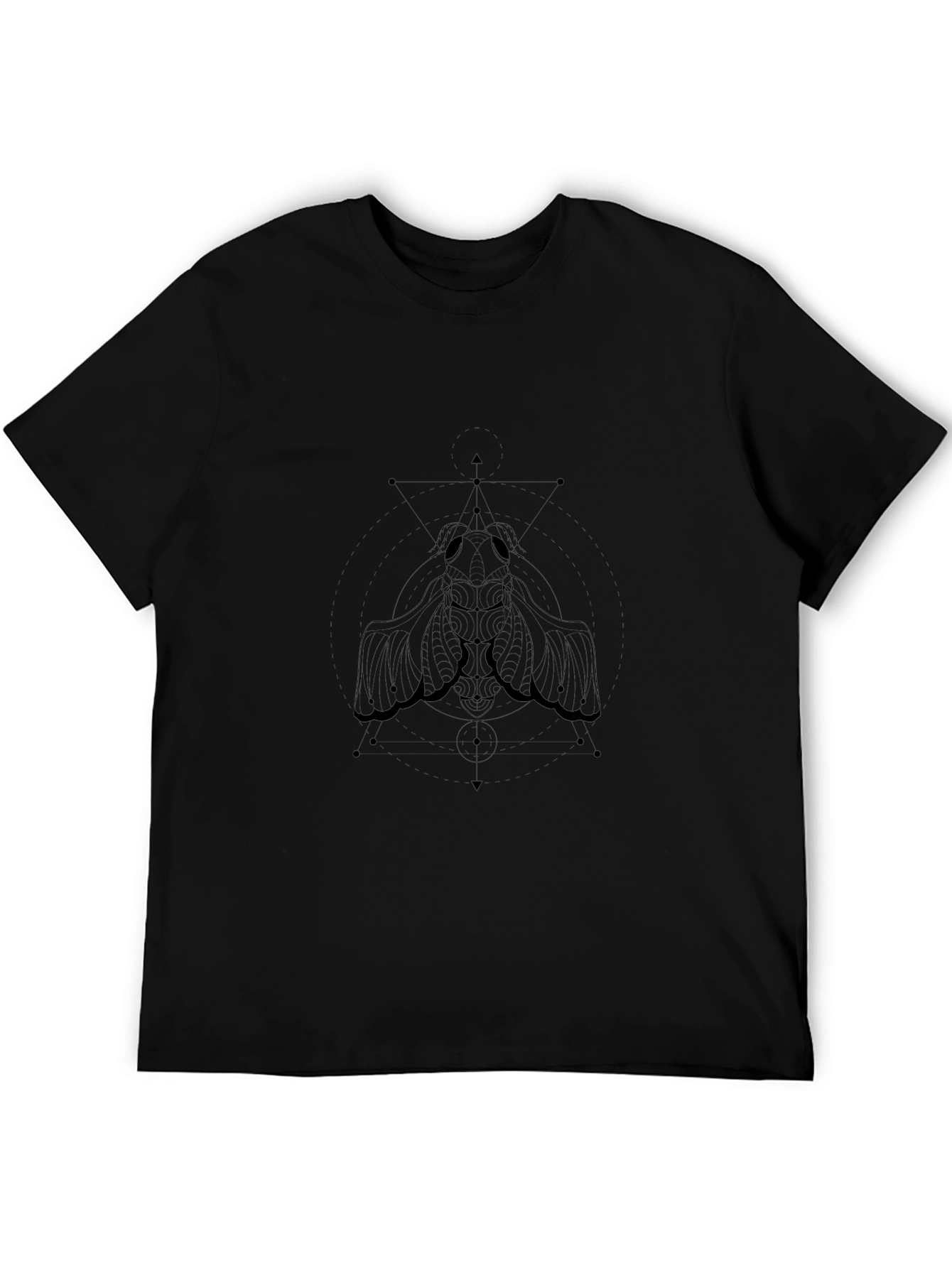 Black Moth Geometric T-Shirt - Unisex