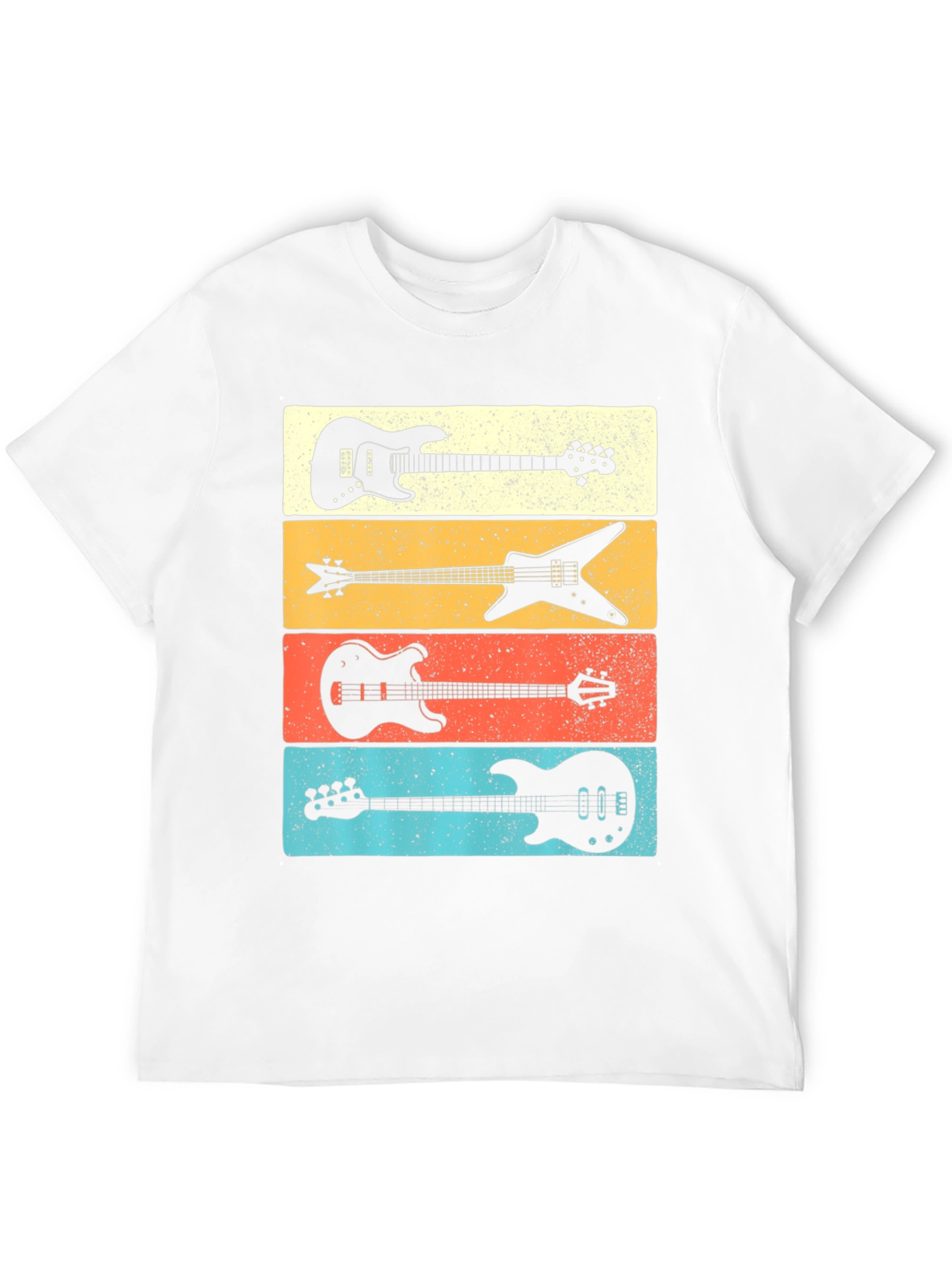 Retro Guitar Silhouette T-Shirt for Music Lovers