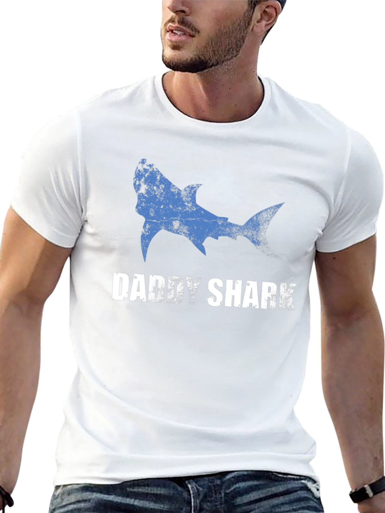 Daddy Shark Graphic Tee - Mens Black T-Shirt