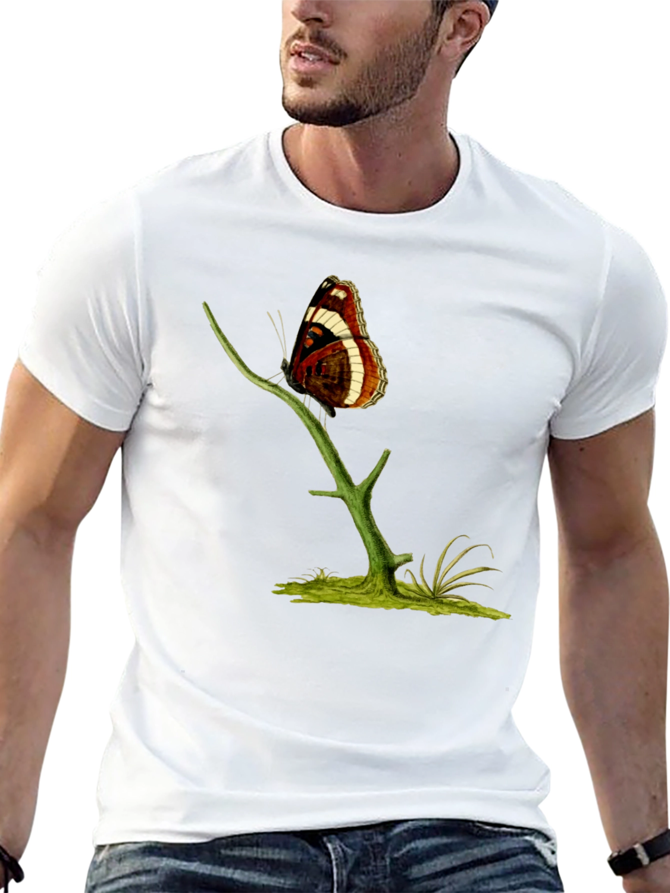 Butterfly Branch Graphic T-Shirt