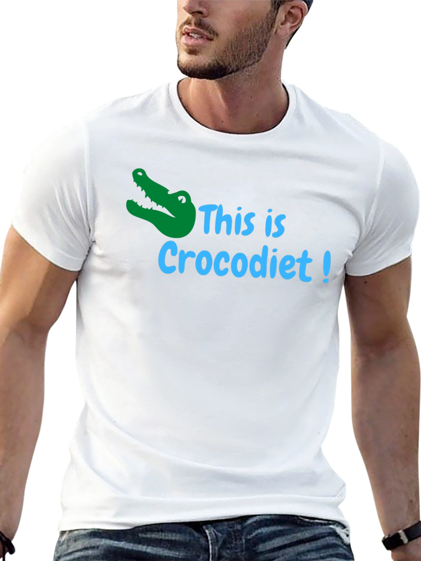 Crocodiet Funny T-Shirt - Black Cotton Tee