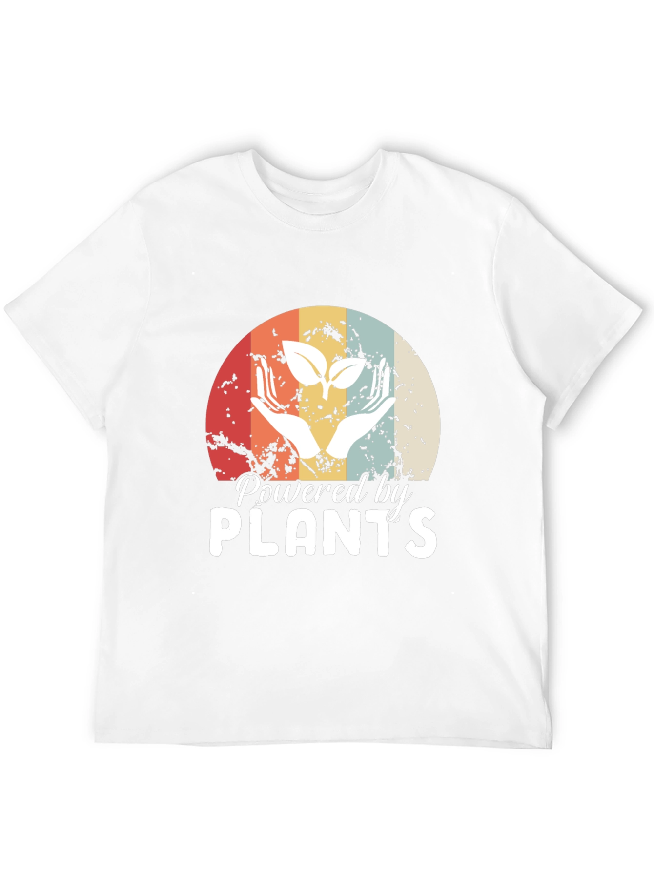Powered by Plants T-Shirt - Retro Vegan Tee