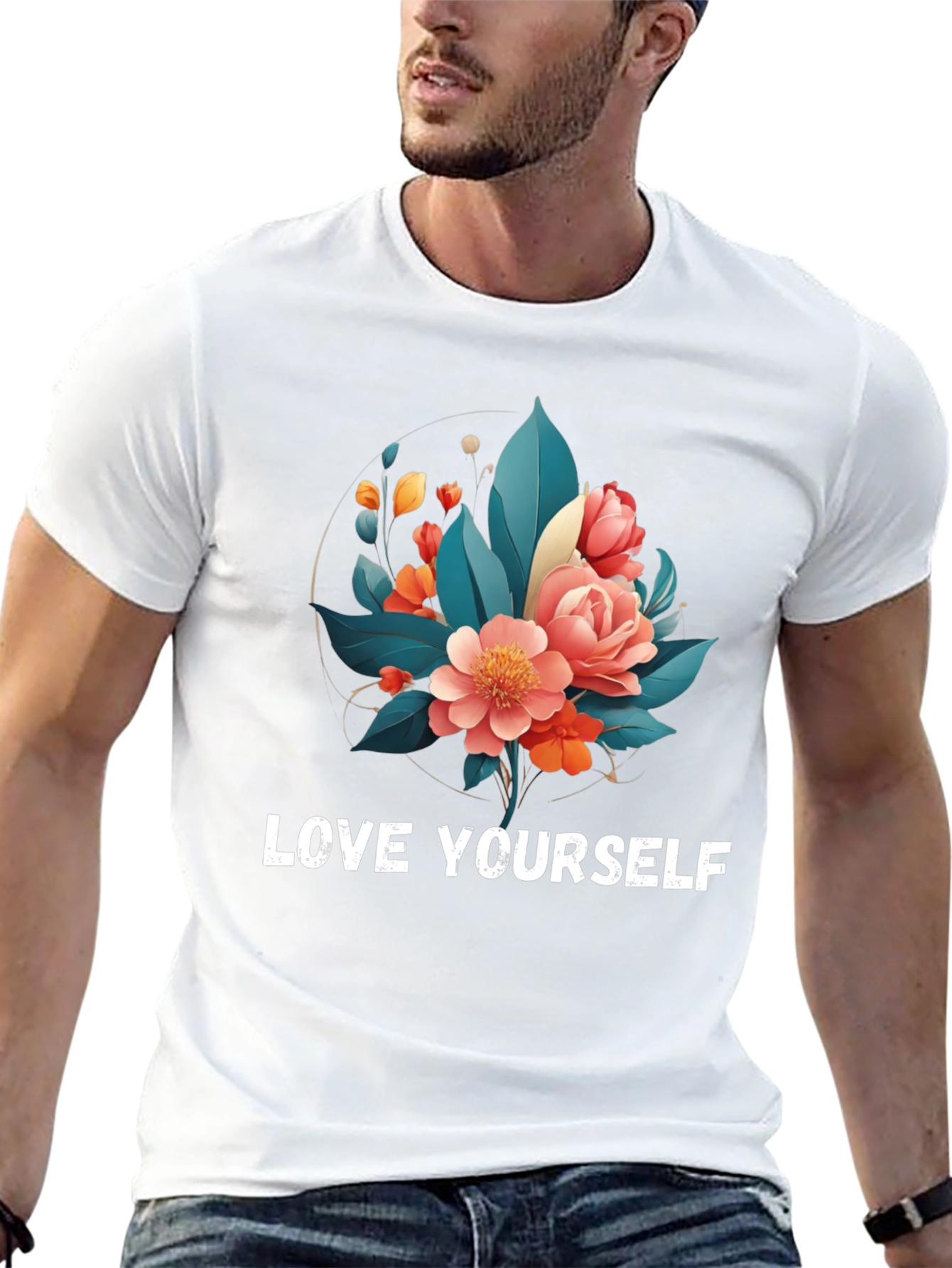 Floral Love Yourself Graphic T-Shirt