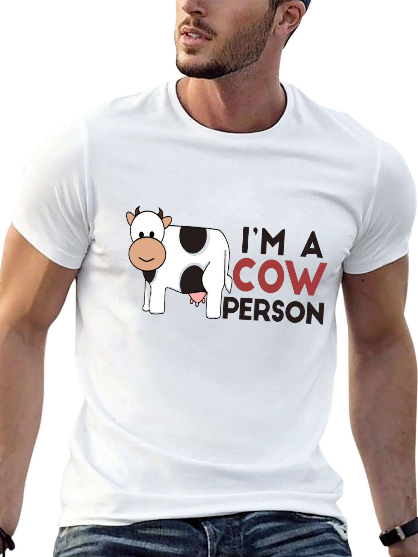 Im A Cow Person Black T-Shirt
