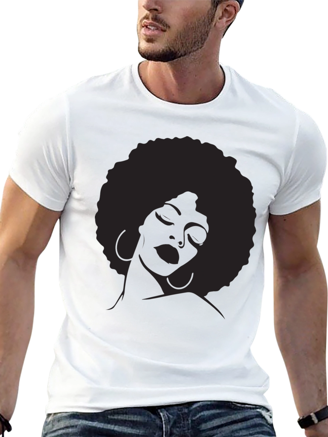 Afro Silhouette Graphic Tee