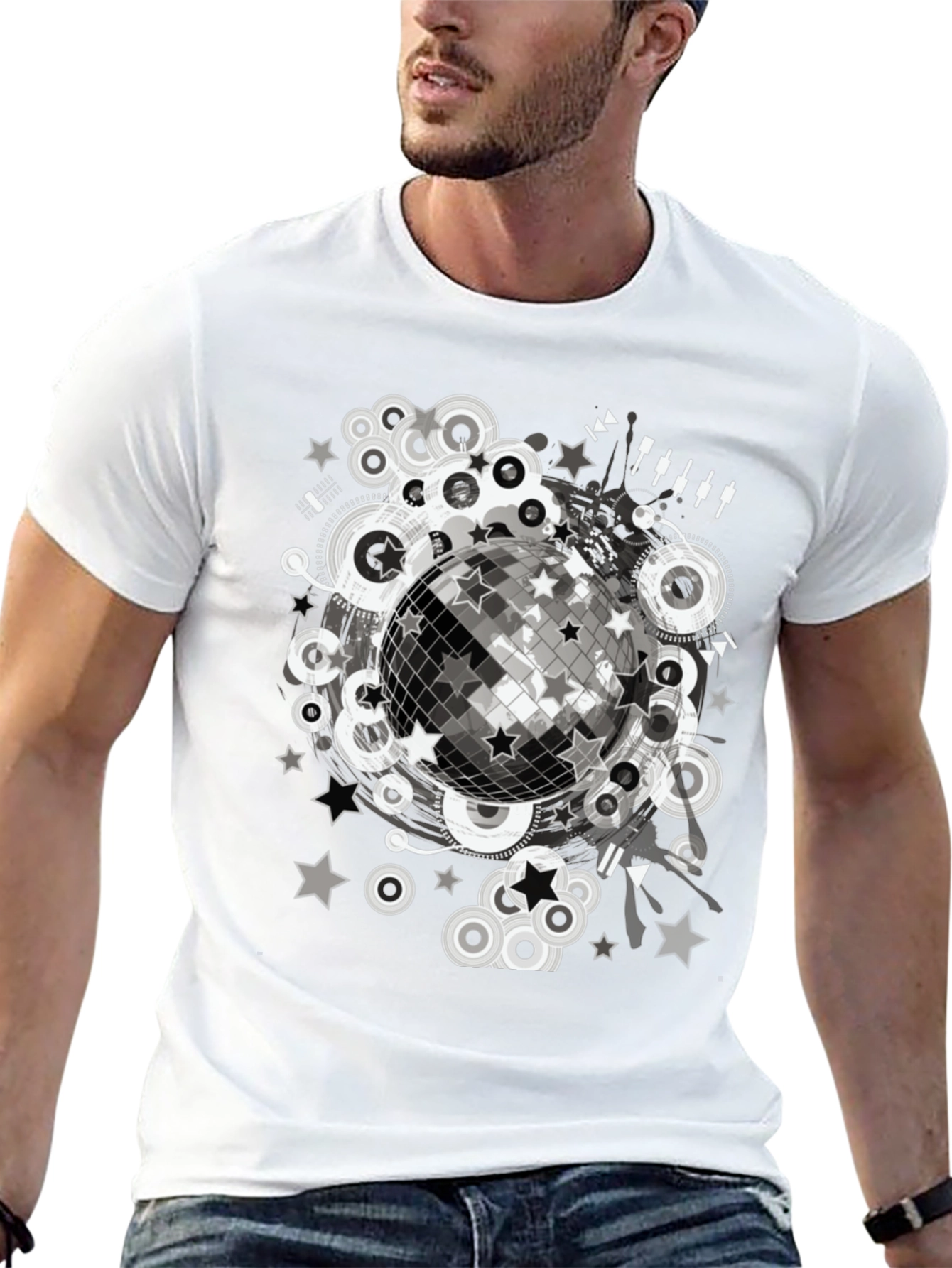 Disco Ball Graphic Tee - Retro Party Shirt