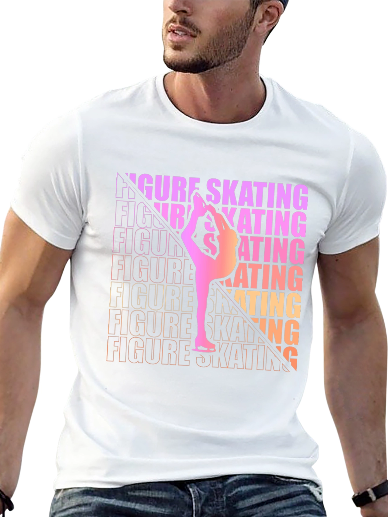 Figure Skating Graphic Tee - Gradient Design