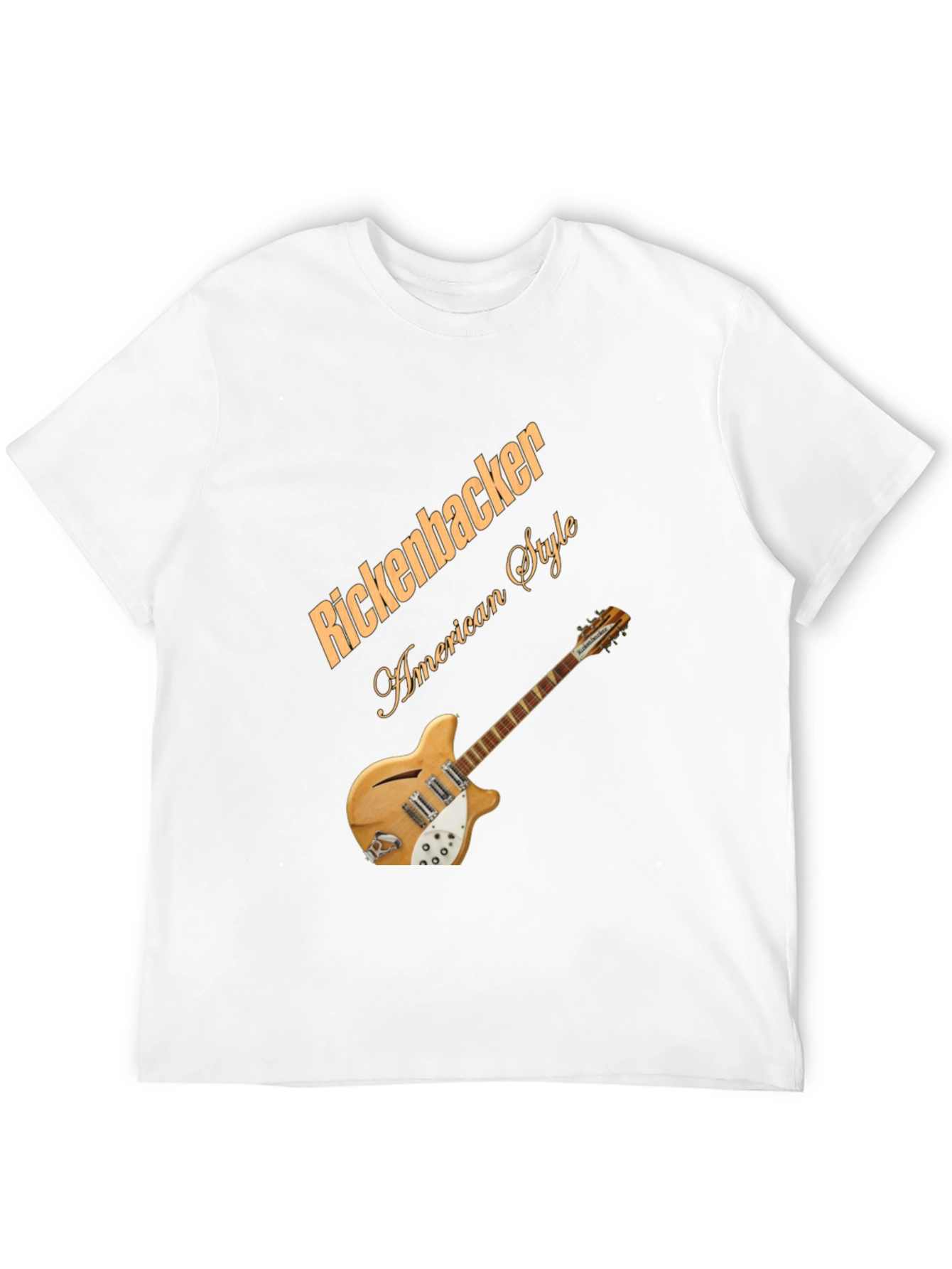 Rickenbacker Guitar Style Black T-Shirt