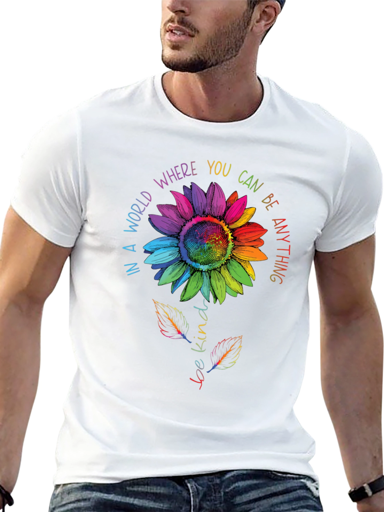 Be Kind Sunflower Graphic T-Shirt