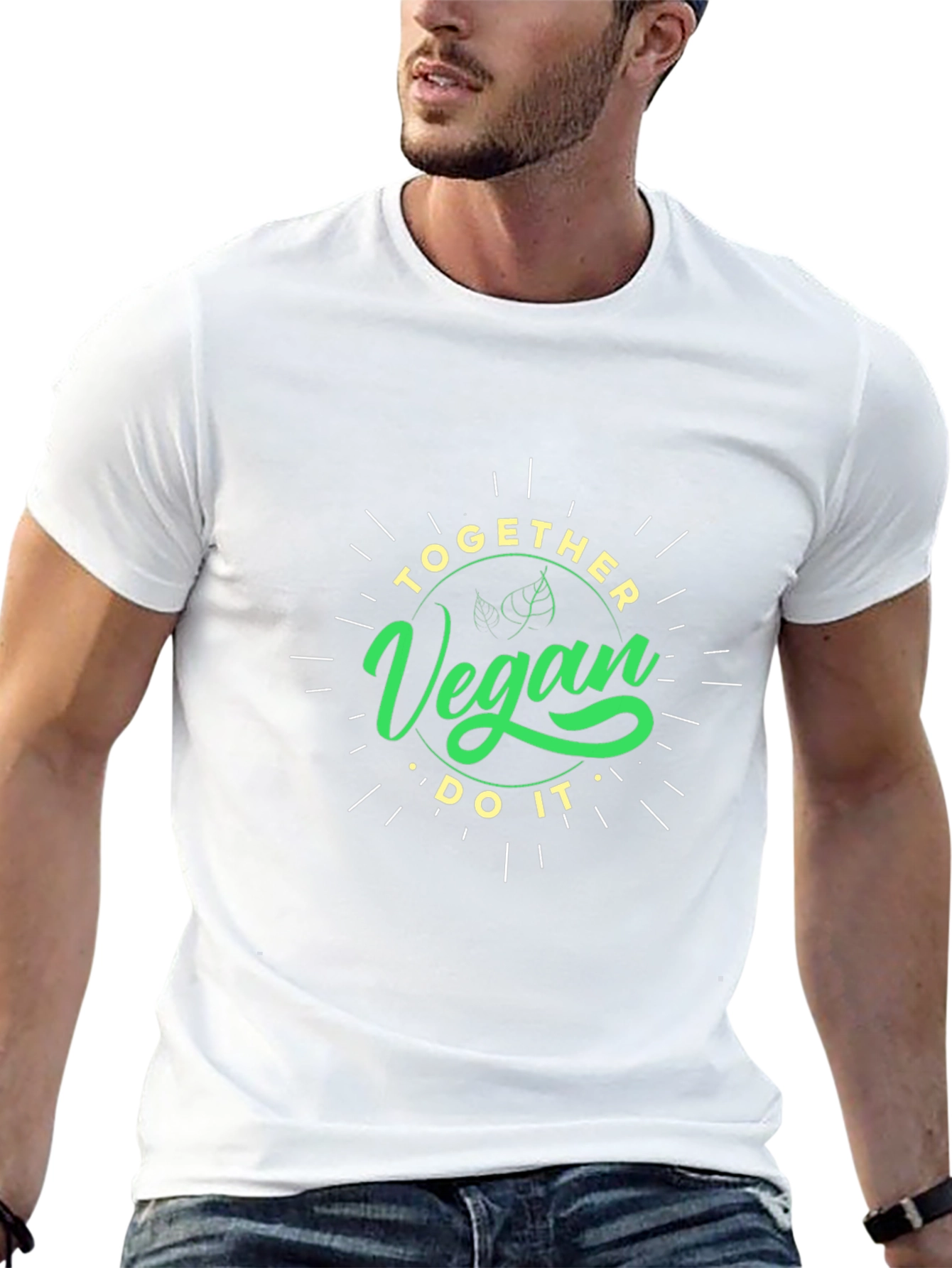 Vegan T-Shirt - Together Vegan Do It - Black
