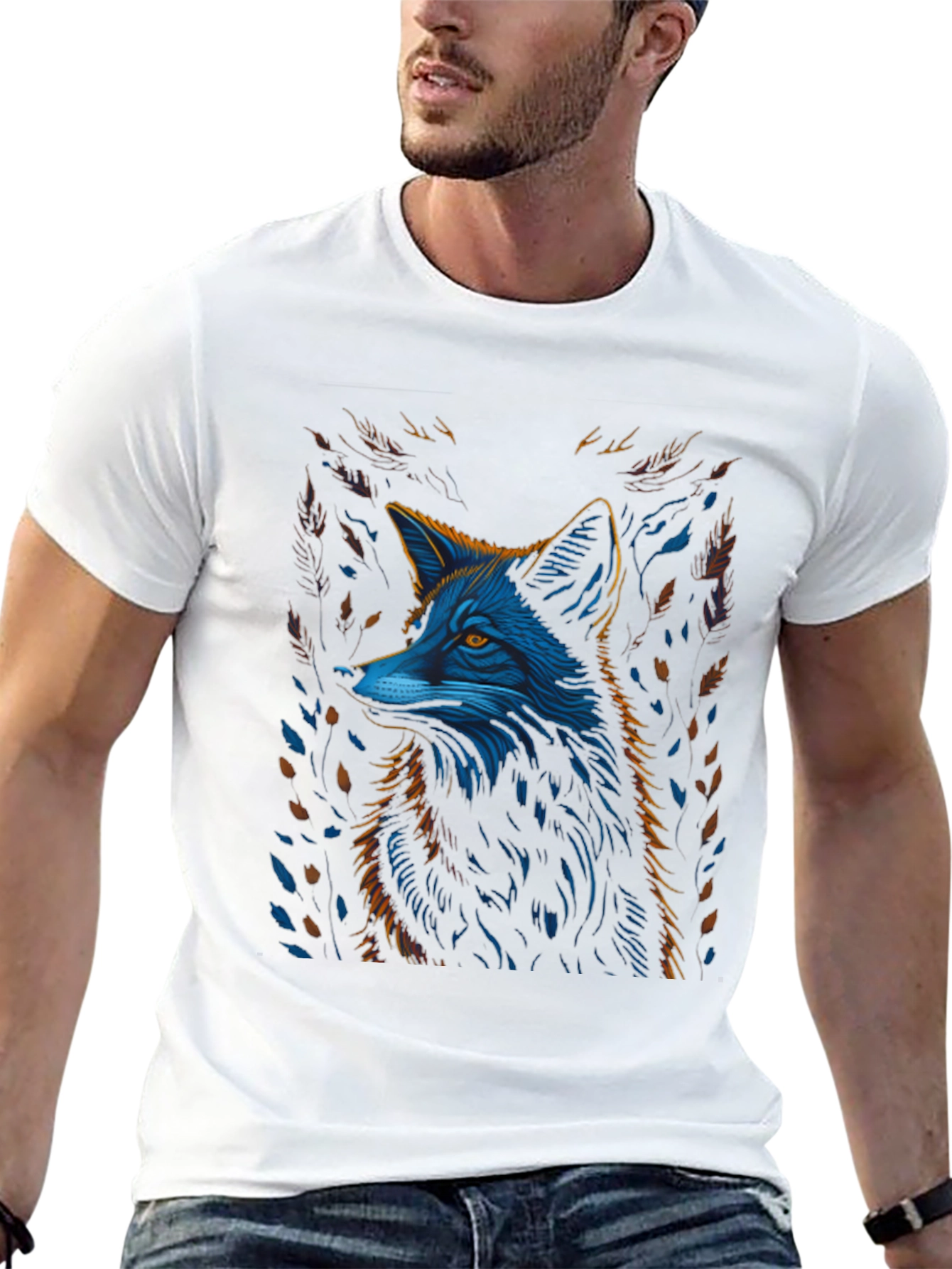 Fox Graphic Black T-Shirt - Stylish Animal Tee