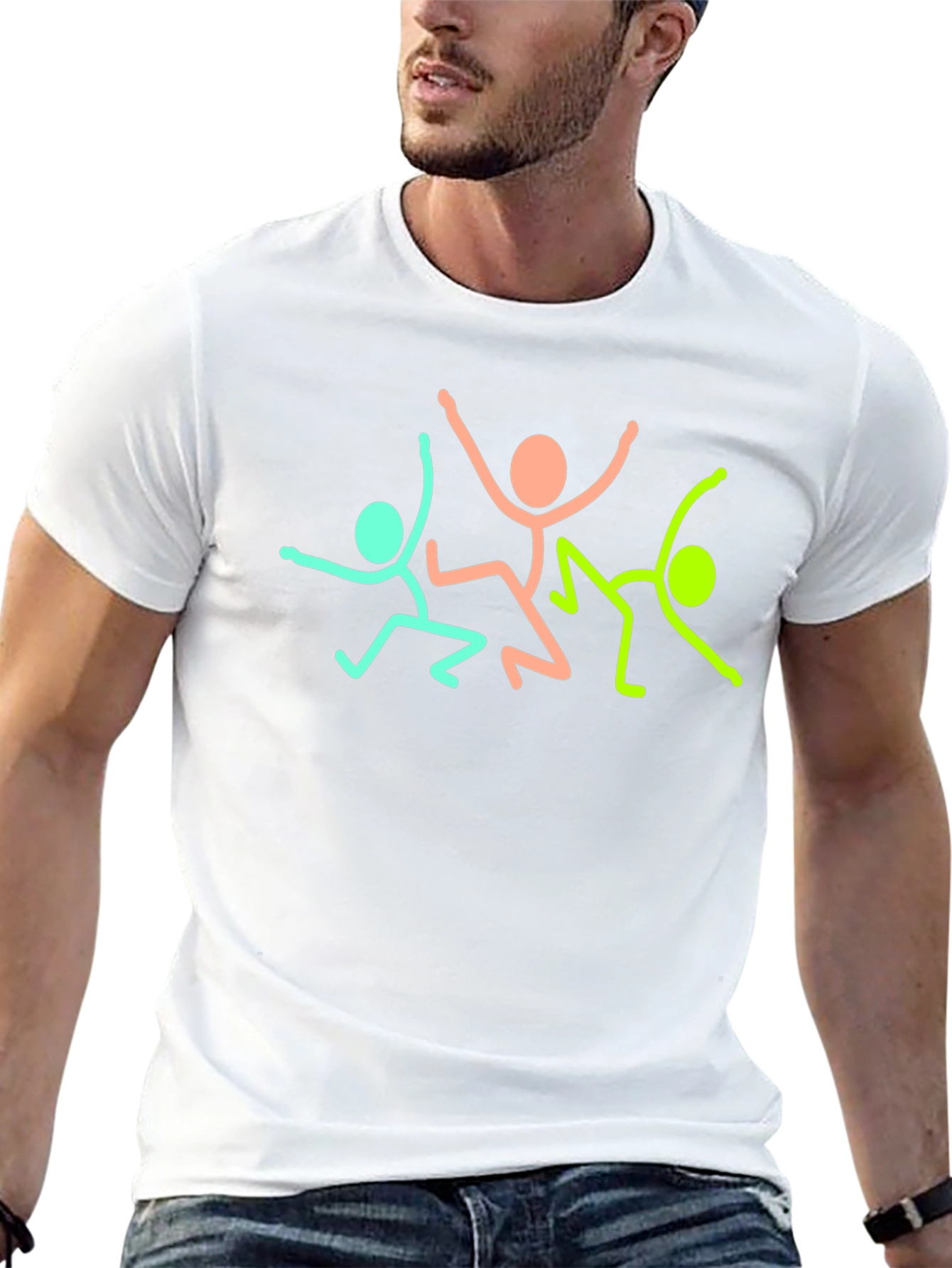 Dancing Stick Figures T-Shirt - Fun Graphic Tee