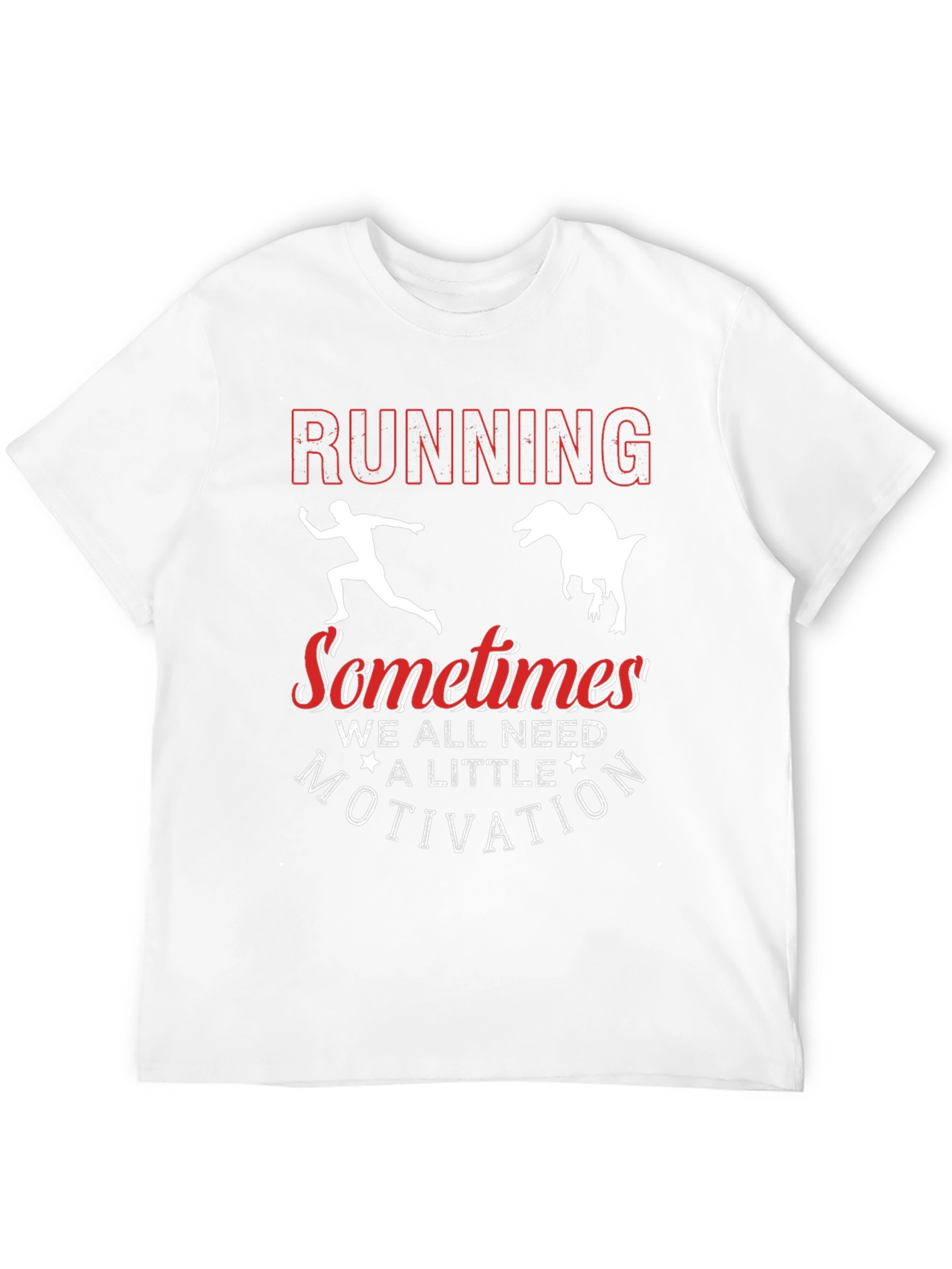 Running from Dinosaur Funny Graphic Tee