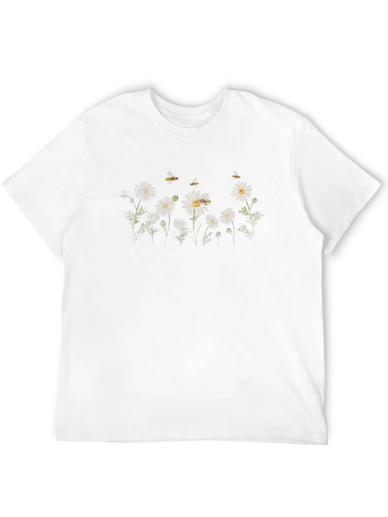 Floral Bee Print T-Shirt - Classic Fit