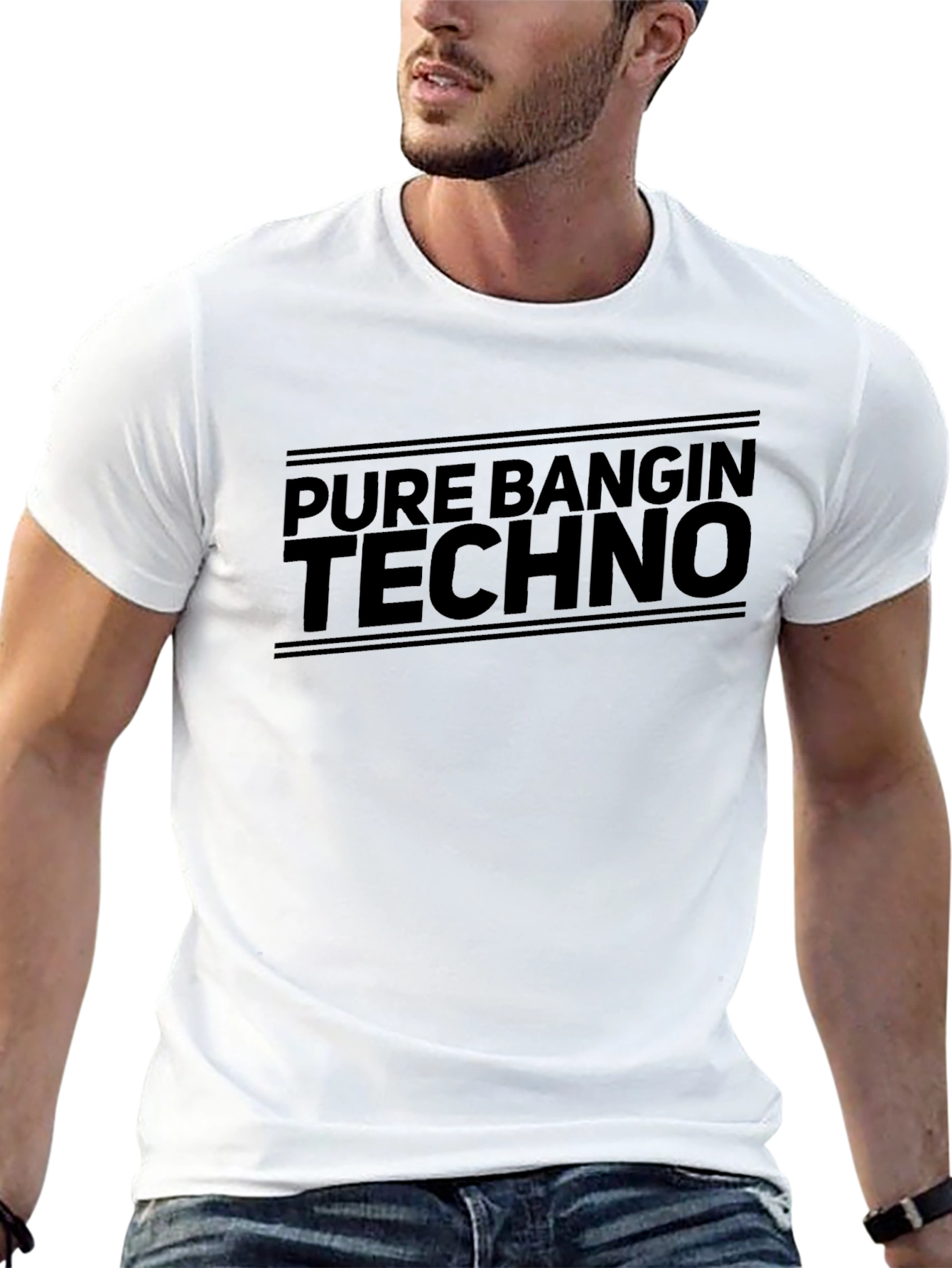 Pure Bangin Techno Graphic Tee - Black