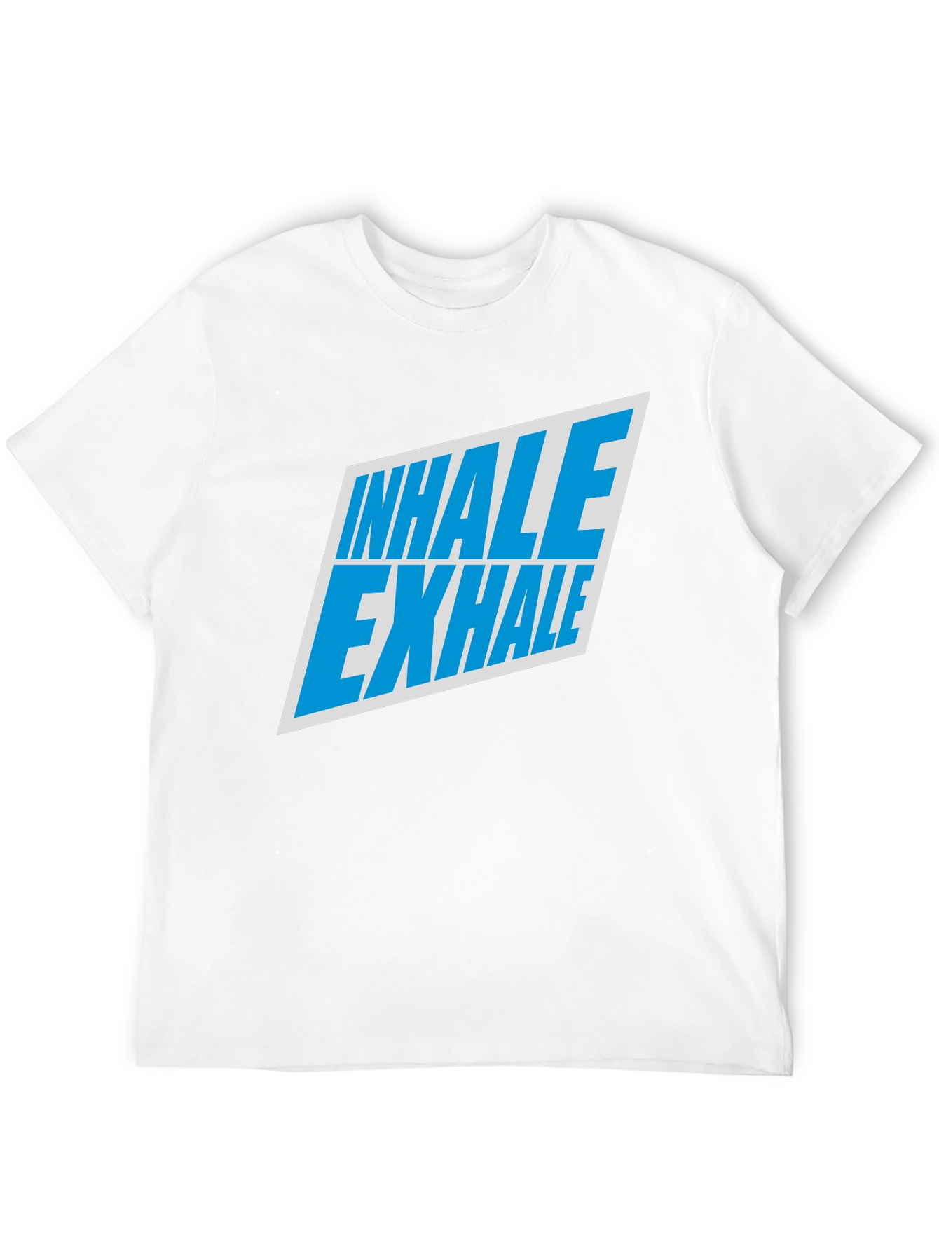 Inhale Exhale Graphic Tee - Black Cotton T-Shirt