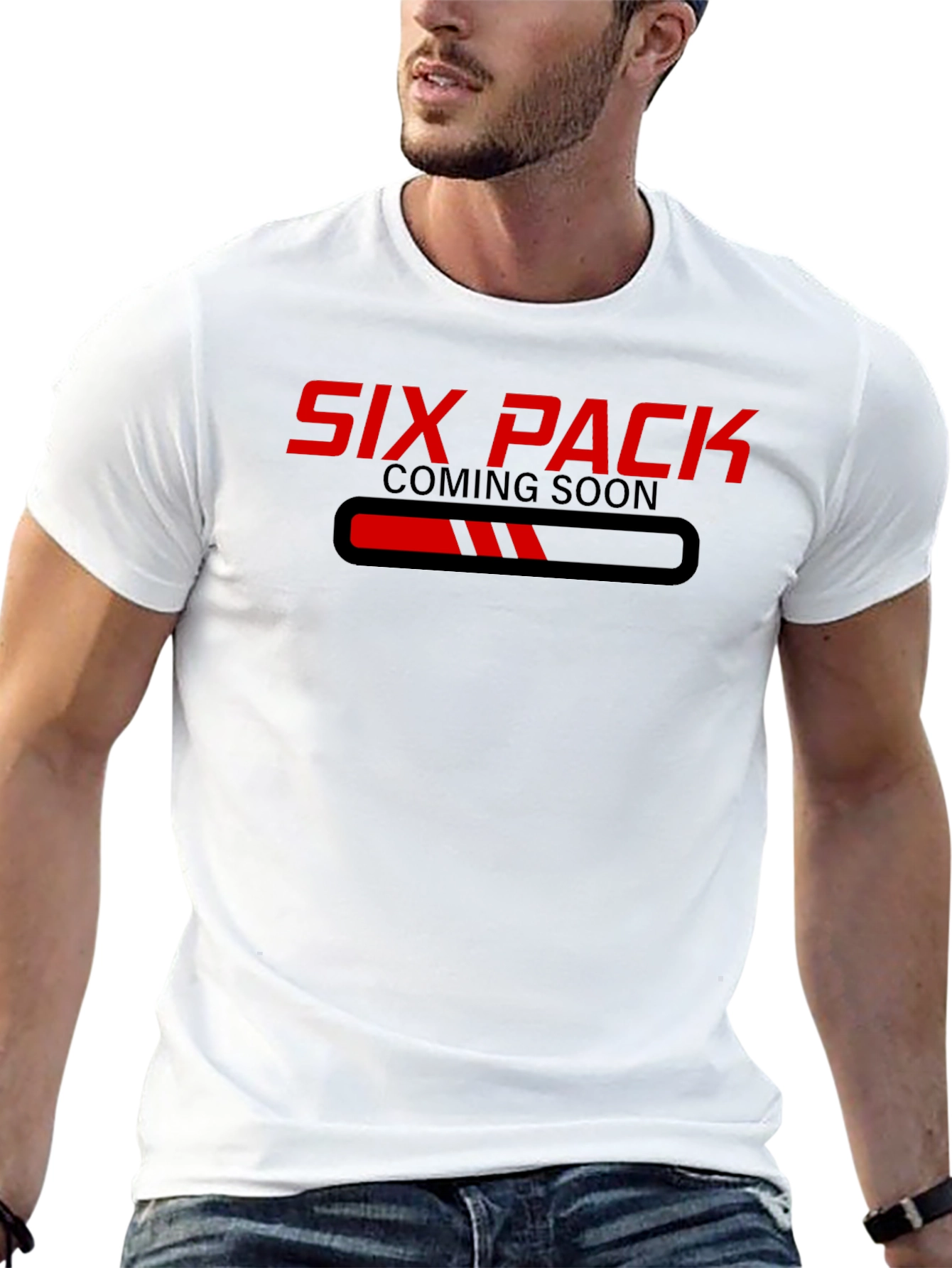 Six Pack Coming Soon Black Graphic Tee
