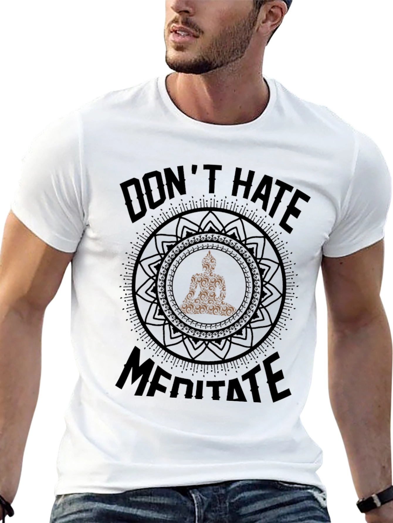 Dont Hate Meditate Mandala T-Shirt