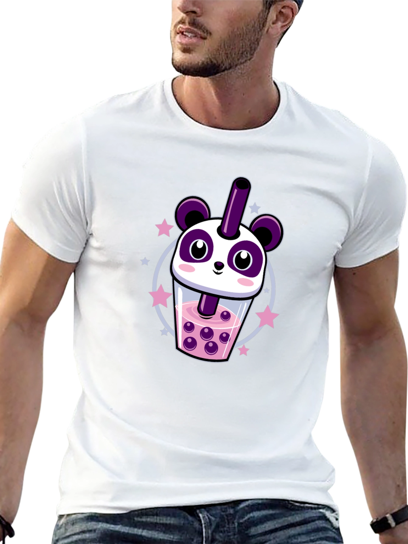 Kawaii Panda Bubble Tea Graphic Tee