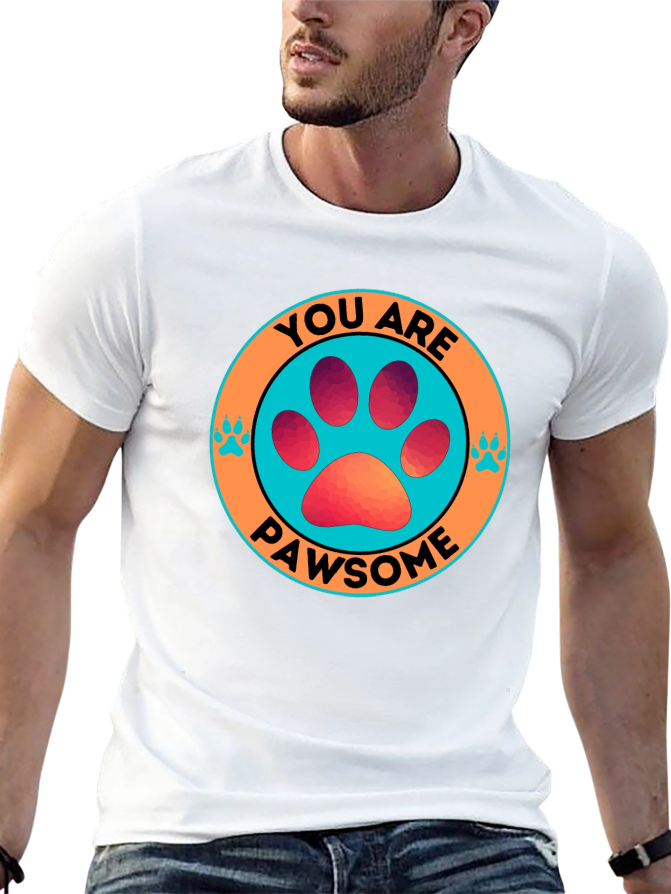 Pawsome Graphic Tee - Dog Lover T-Shirt