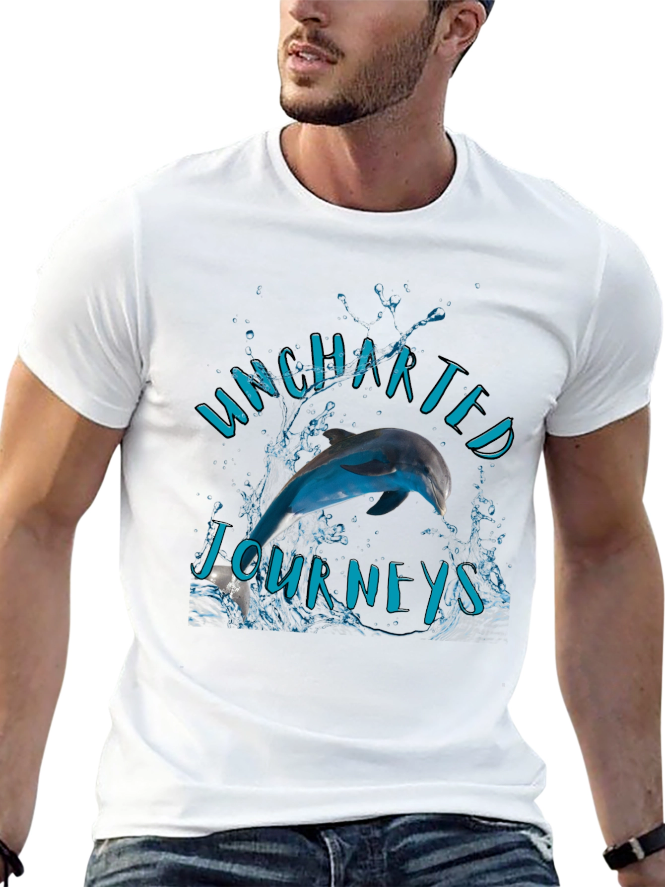 Uncharted Journeys Dolphin Graphic T-Shirt
