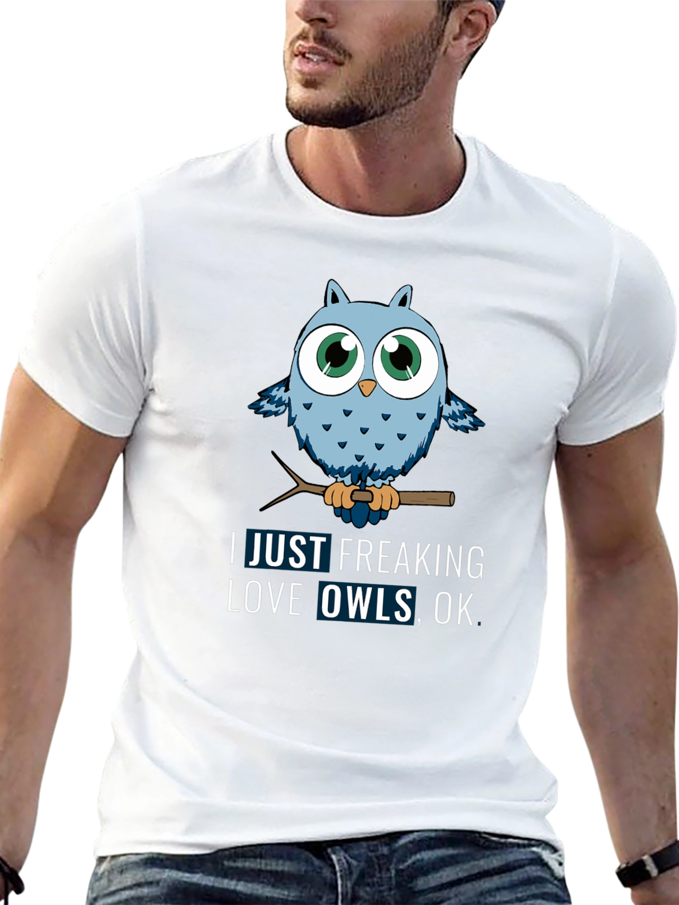 Owl Lover Graphic Tee - Just Freaking Love Owls