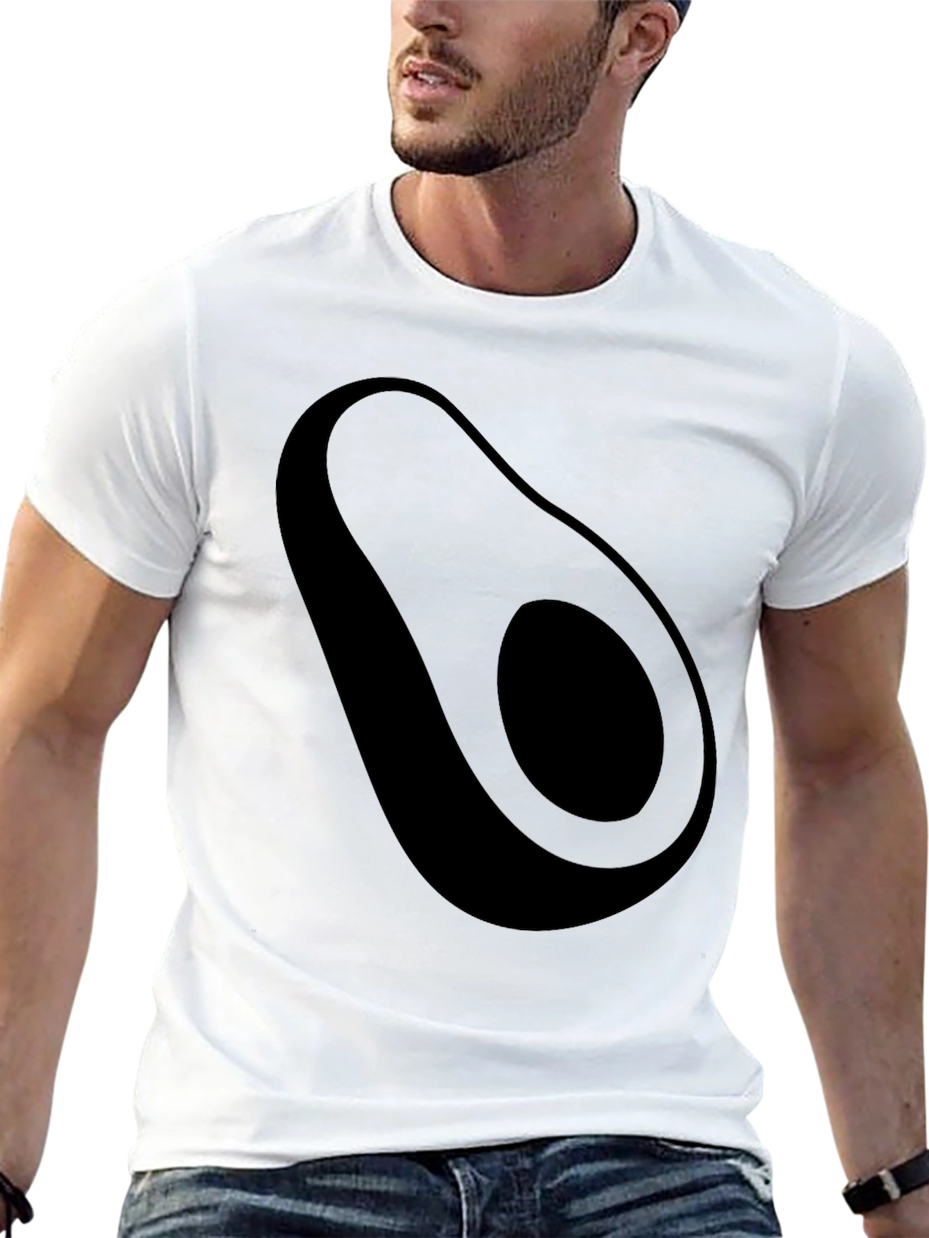 Avocado Graphic Black T-Shirt