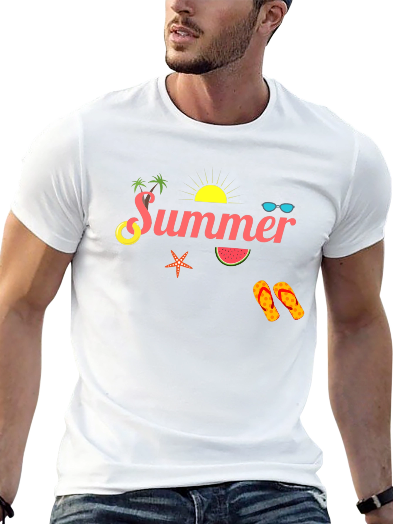 Summer Vibes Black T-Shirt