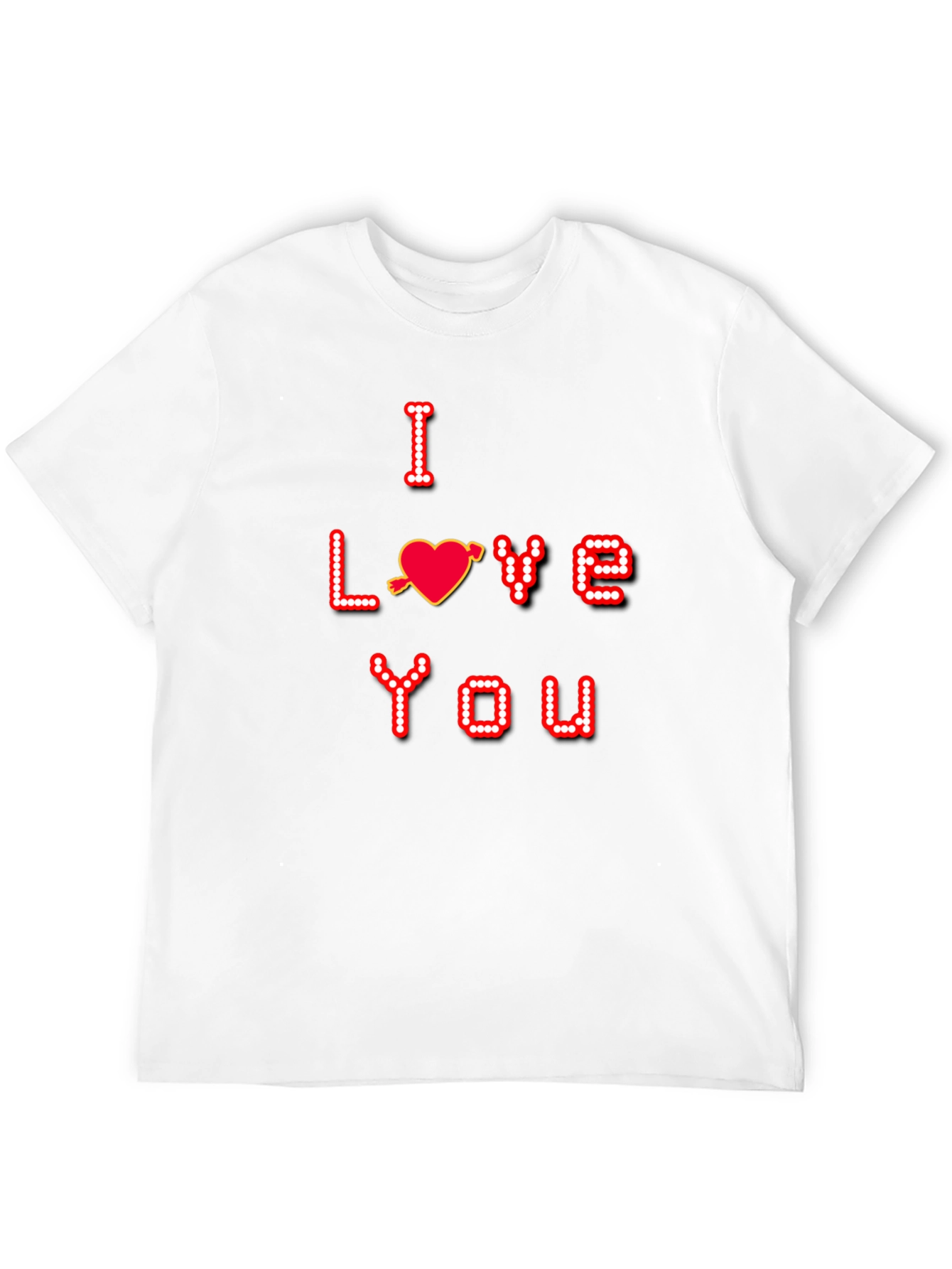 I Love You Gamer Pixel Tee - Black