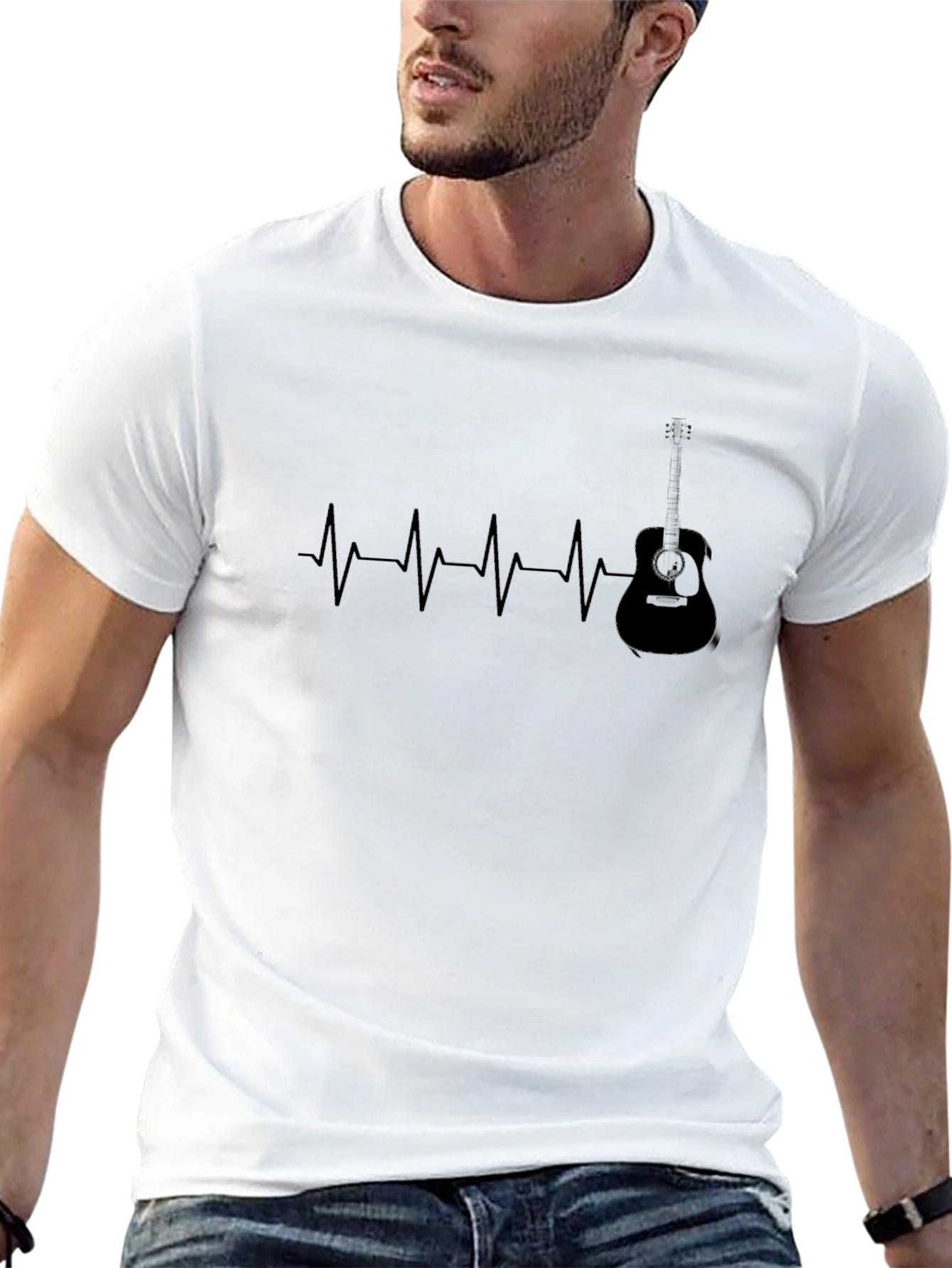 Guitar Heartbeat T-Shirt - Musicians Tee