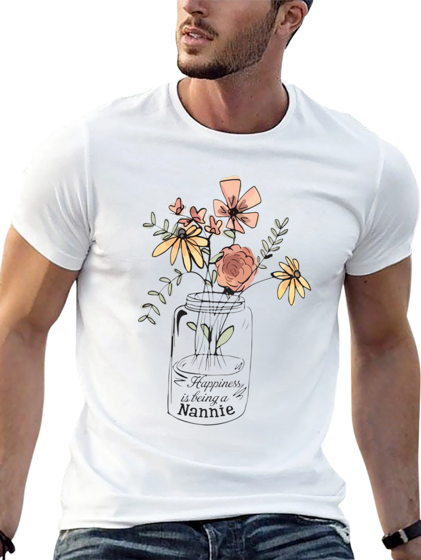 Floral Nannie T-Shirt - Black