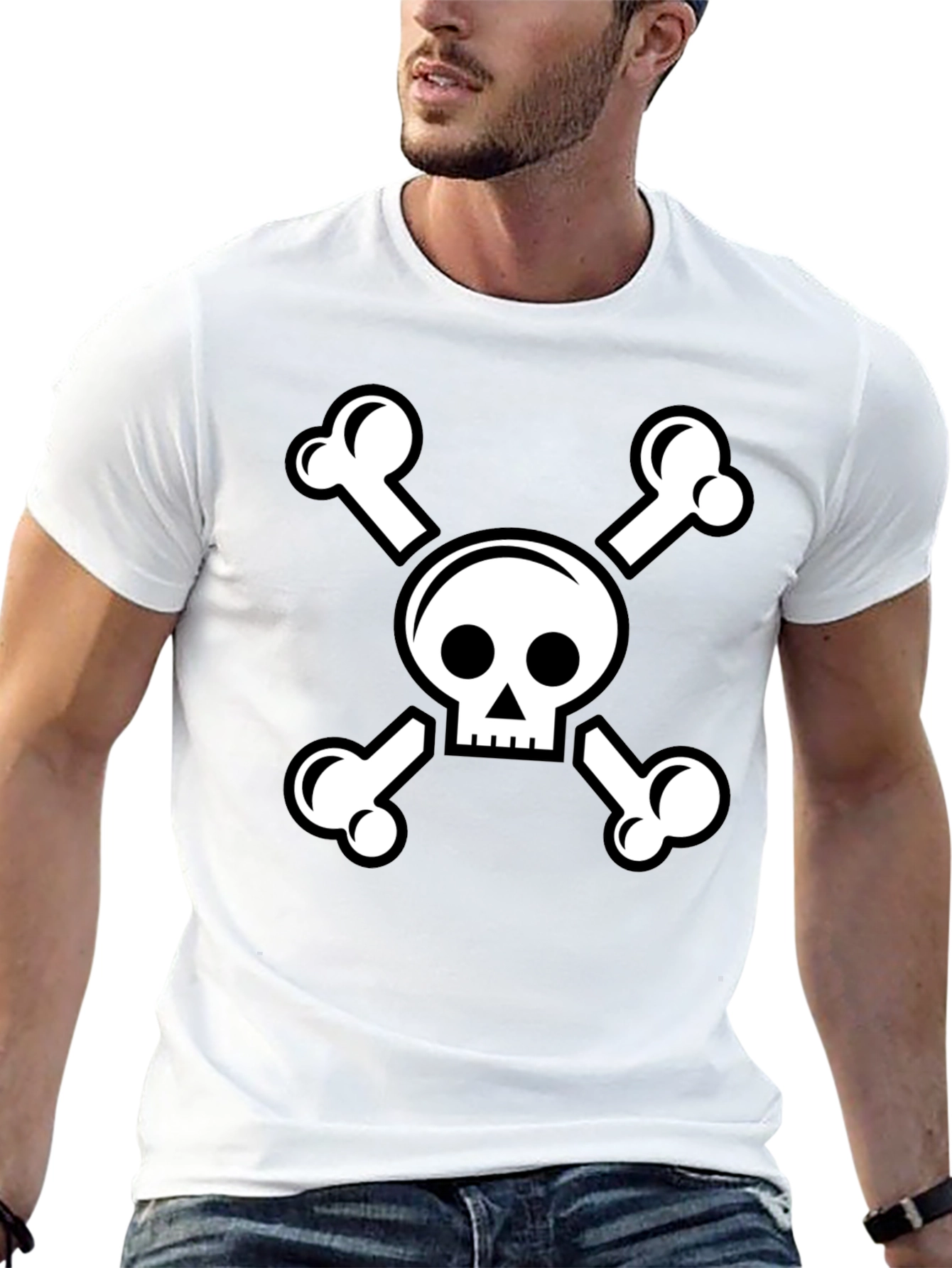 Skull & Crossbones Black Graphic Tee