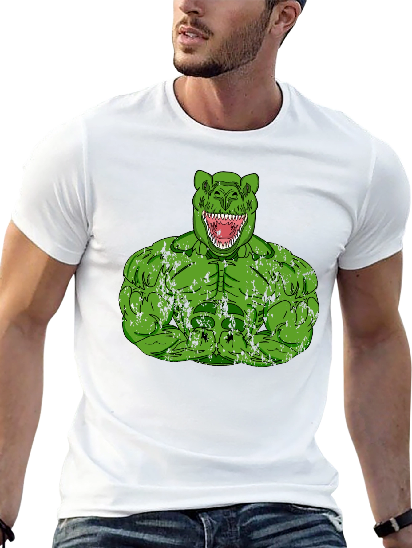 Dino Hulk Graphic T-Shirt - Mens Black Tee