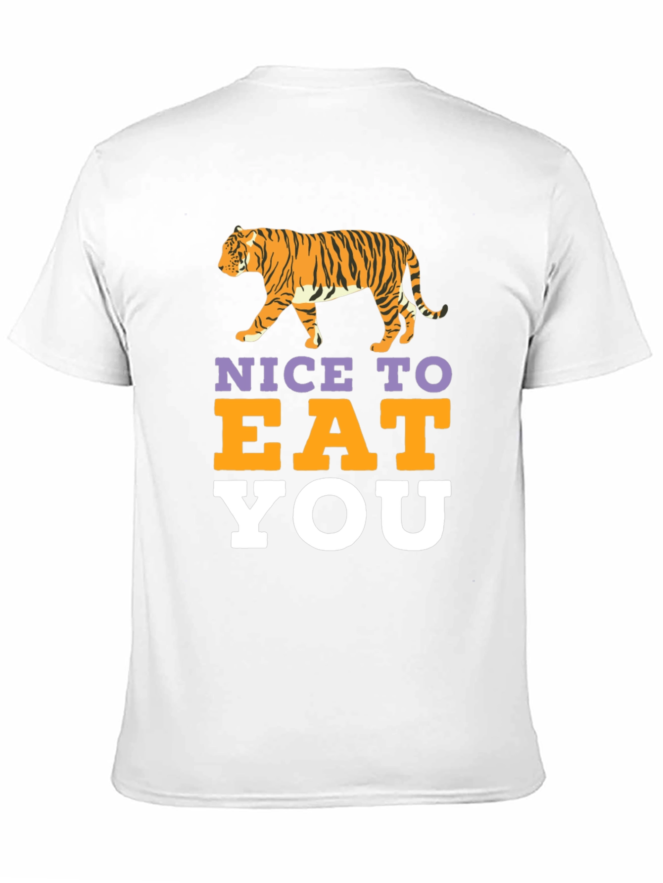 Nice To Eat You Tiger Graphic Black T-Shirt