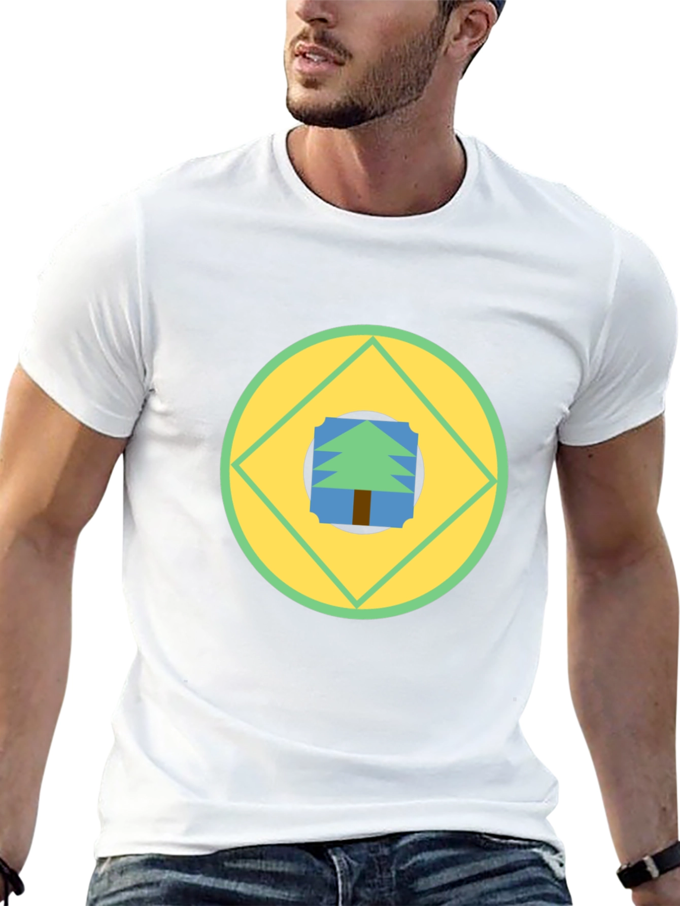 Geometric Tree Graphic Tee