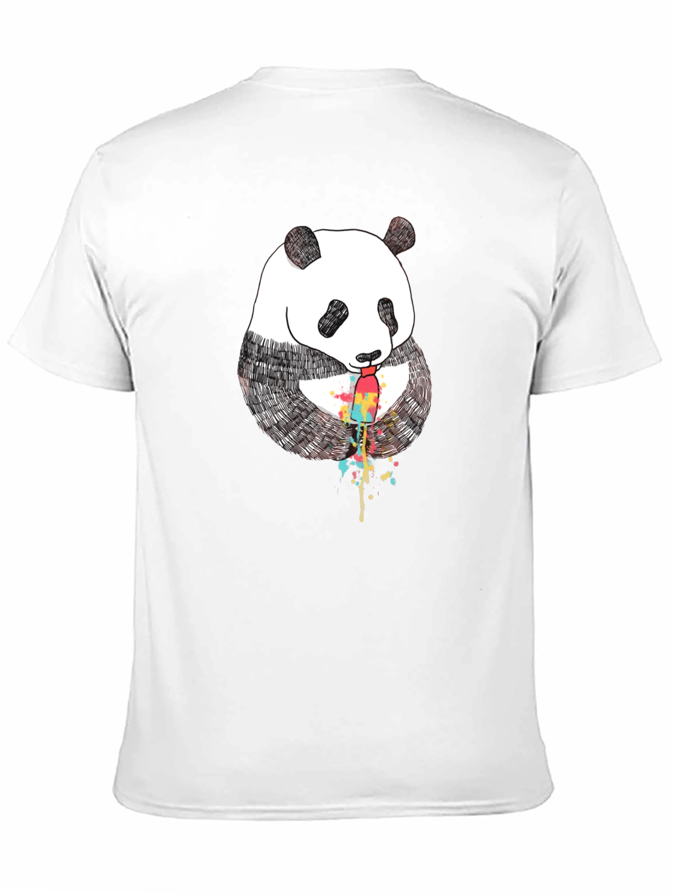 Panda Popsicle Graphic Tee - Black Cotton T-Shirt