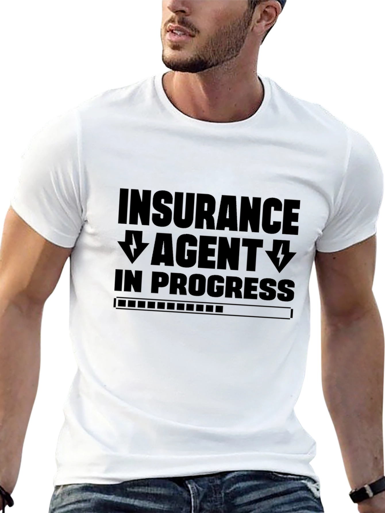 Insurance Agent in Progress Black T-Shirt