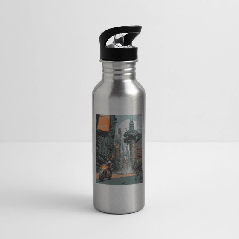 Futuristic Bike Run Through Neon City